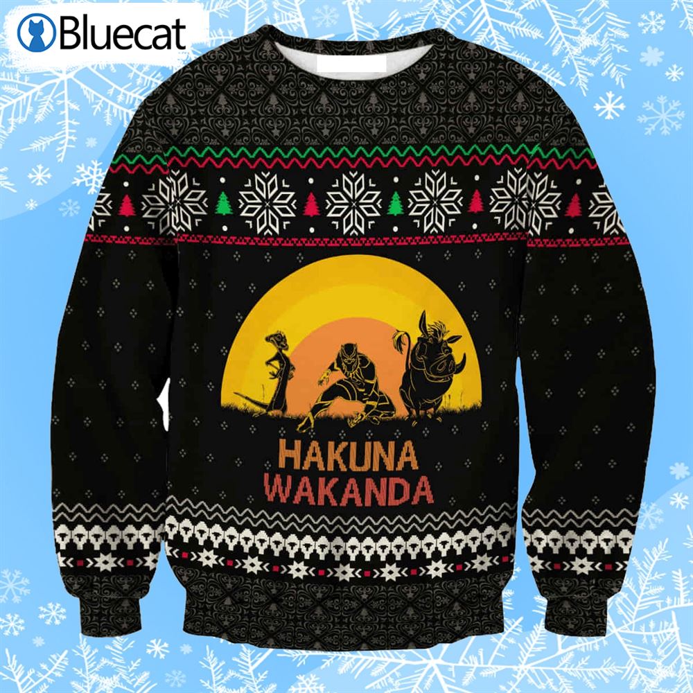hakuna-wakanda-ugly-christmas-sweater-lion-king-winter-etsy