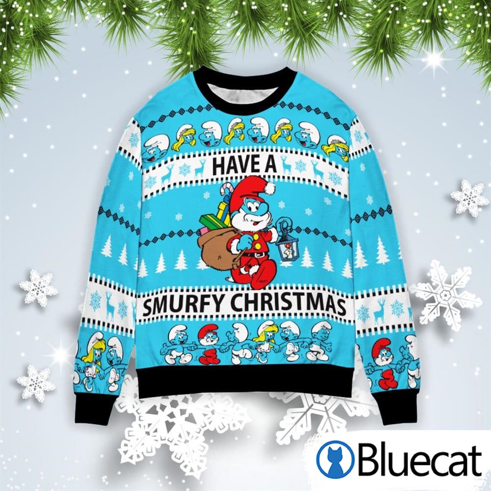Have A Smurfy Christmas Gift Ugly Christmas Sweater