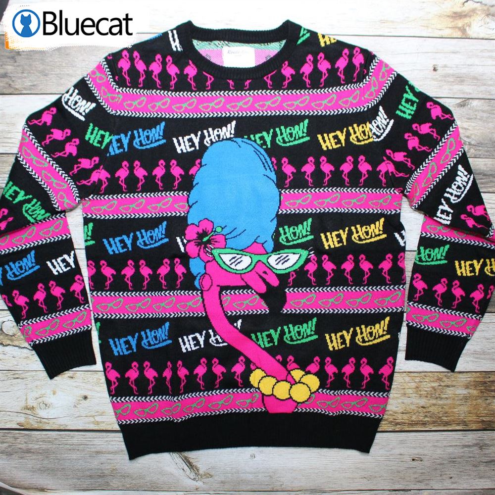 hon-flamingo-hey-hon-black-ugly-christmas-sweater-1