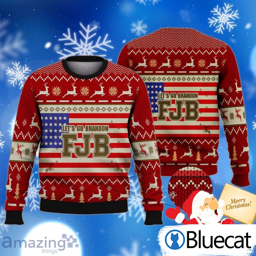 Let's Go Brandon Fjb Knitting Pattern Ugly Christmas Sweater