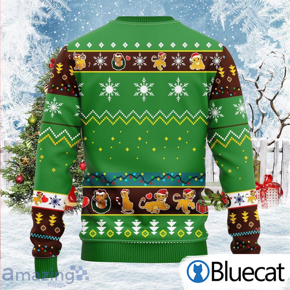 Lion King Simba Green Cute Christmas Gift Ugly Christmas Sweater