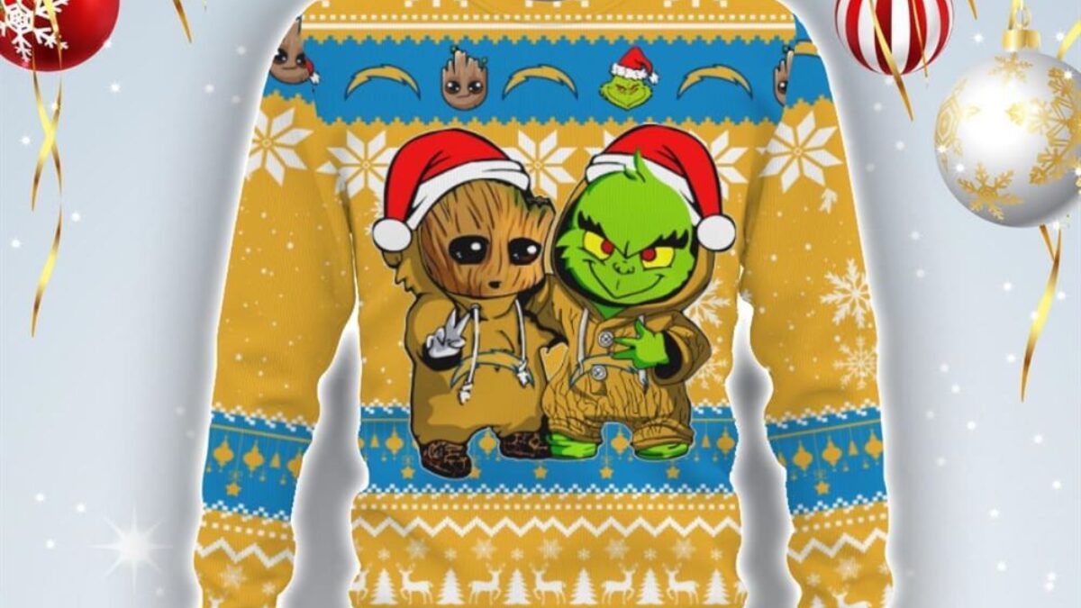 Baby yoda and online baby groot christmas sweater