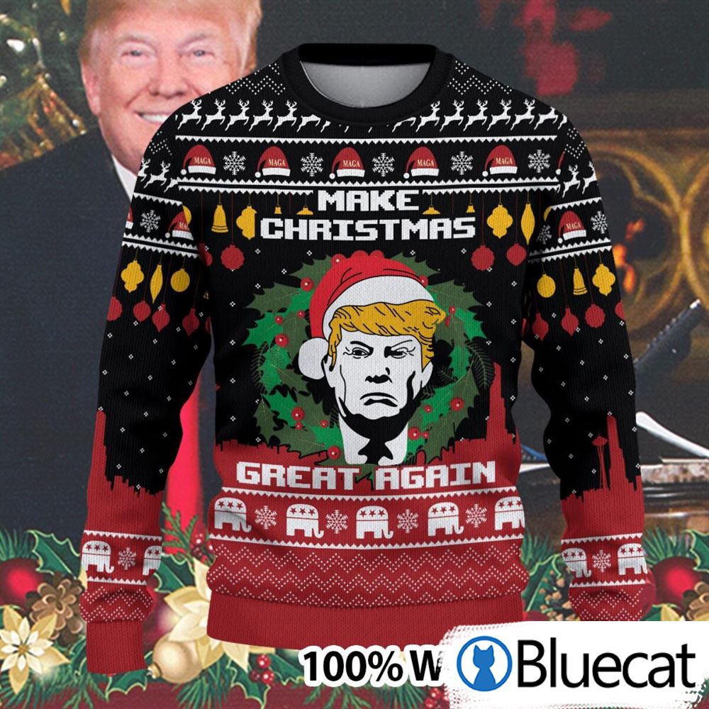 Make Christmas Great Again Trump Sweater Trump Ugly Christmas Sweater