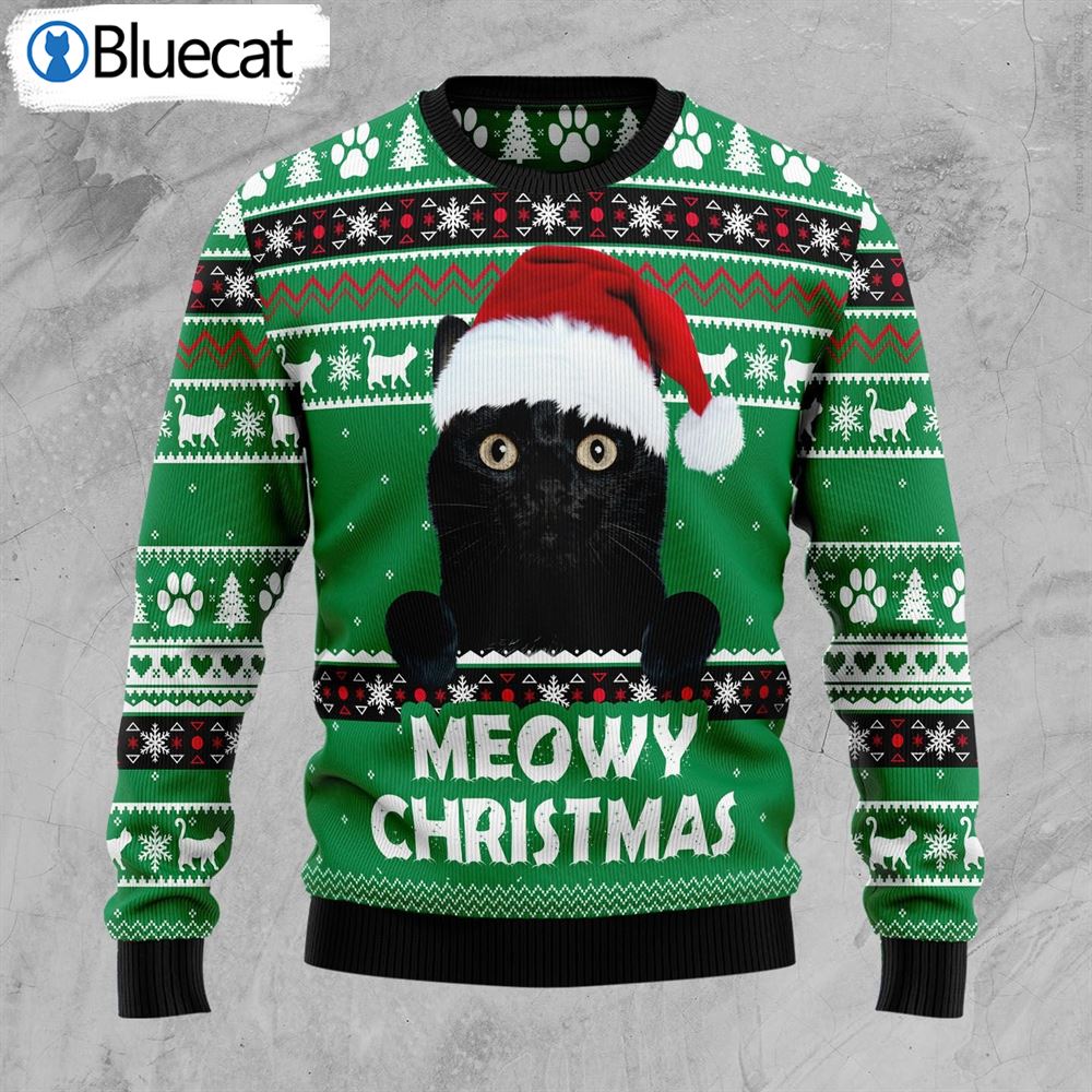 meowy-black-cat-ugly-christmas-sweater-1