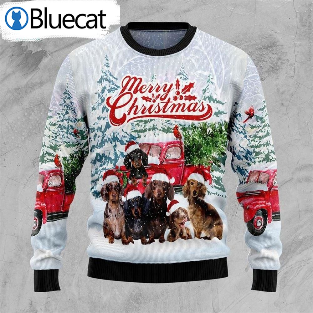 merry-christmas-dachshund-red-truck-ugly-christmas-sweater