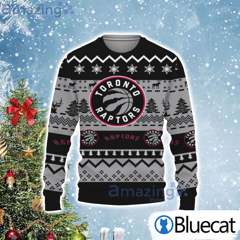 Merry Christmas Snow Pattern Funny Cute Toronto Raptors Ugly Christmas Sweaters