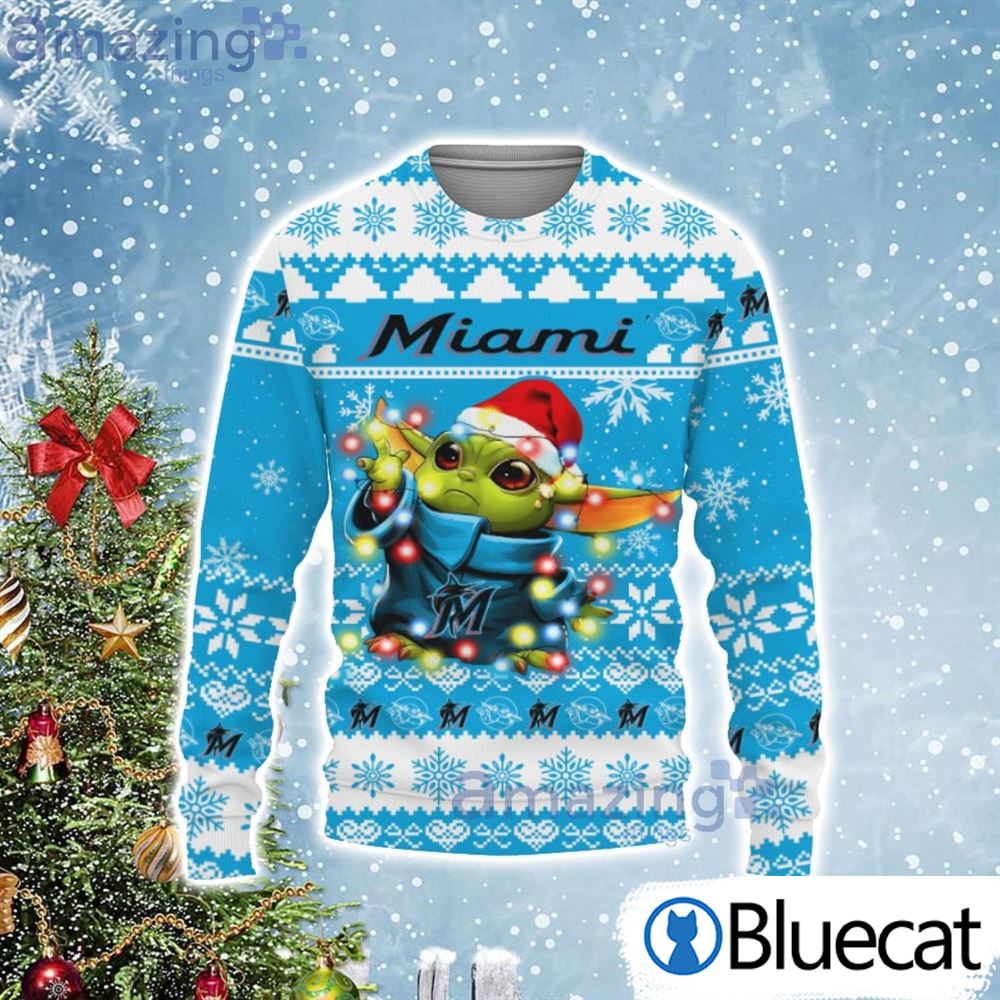 Miami Marlins Baby Yoda Star Wars Sports Football American Ugly Christmas Sweater