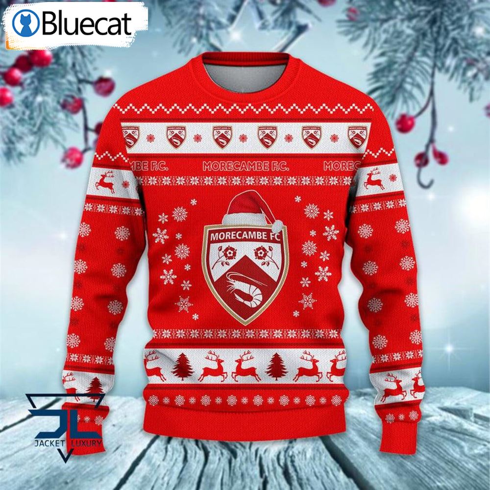 morecambe-fc-santa-hat-ugly-christmas-sweater