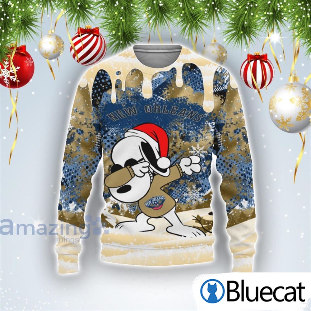 New Orlean Pelicans Snoopy Dabbing The Peanuts Sports Football American Ugly Christmas Sweater