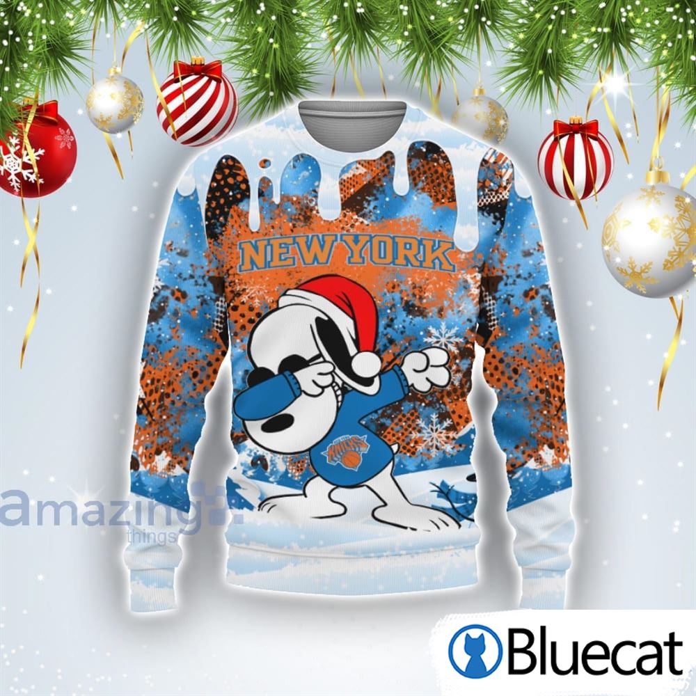 New York Knicks Snoopy Dabbing The Peanuts Sports Football American Ugly Christmas Sweater