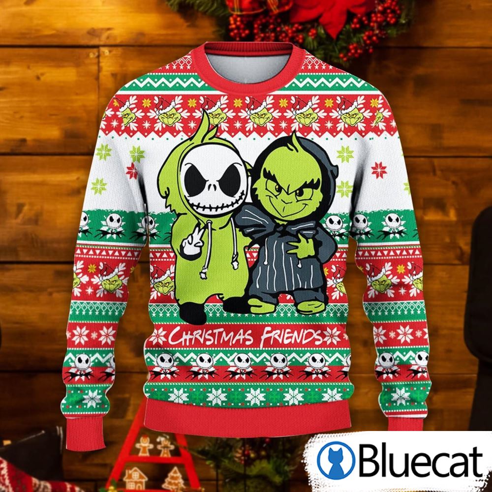 Nightmare Before Grinchmas Christmas Sweater Nightmare Before Grinchmas Ugly Sweater