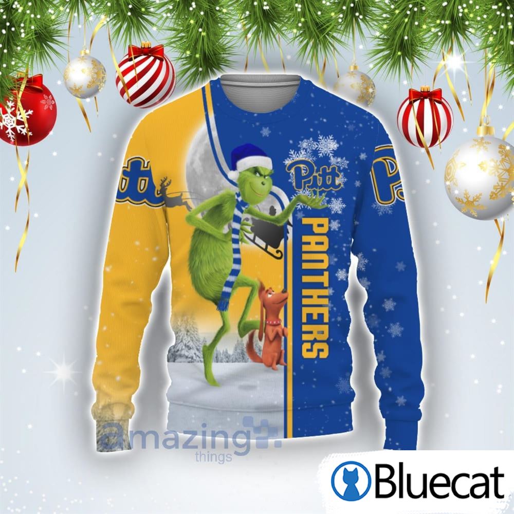 Pittsburgh Panthers Funny Grinch Ugly Christmas Sweaters