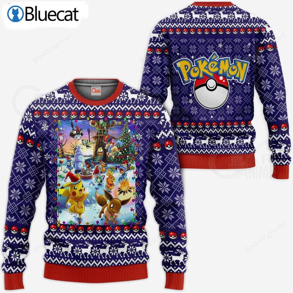 Pokemon Anime Ugly Christmas Sweaters