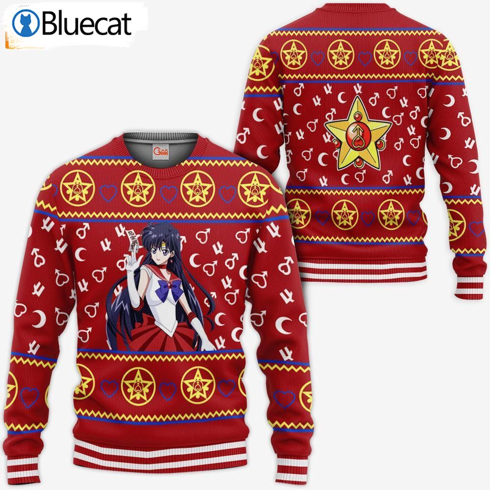 Sailor Moon Sailor Mars Ugly Christmas Sweaters