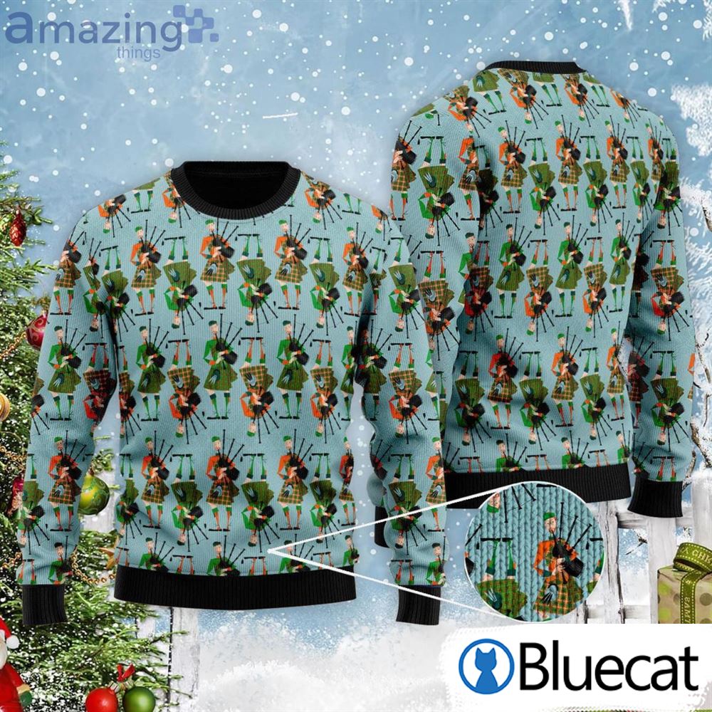 Scottish Bagpipes Christmas Gift Ugly Christmas Sweaters