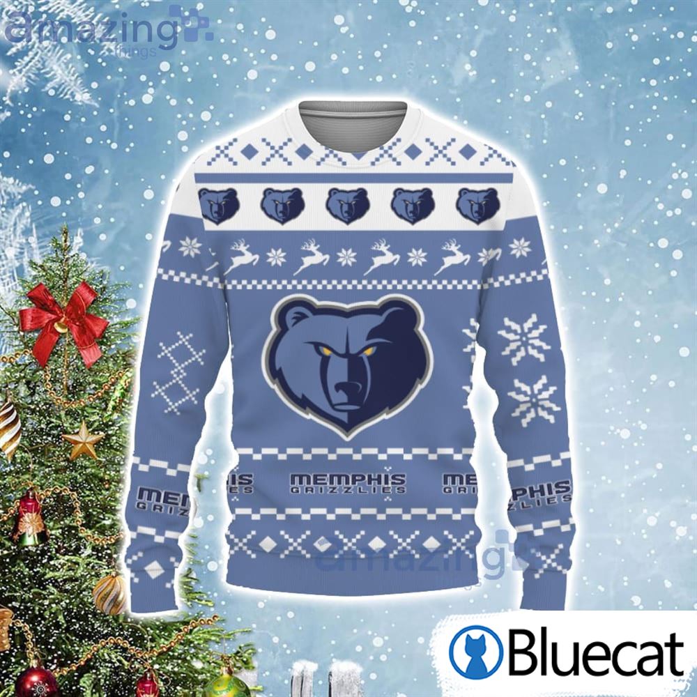 Snow Santa Pattern Logo Memphis Grizzlies Christmas Tree Ugly Christmas Sweaters