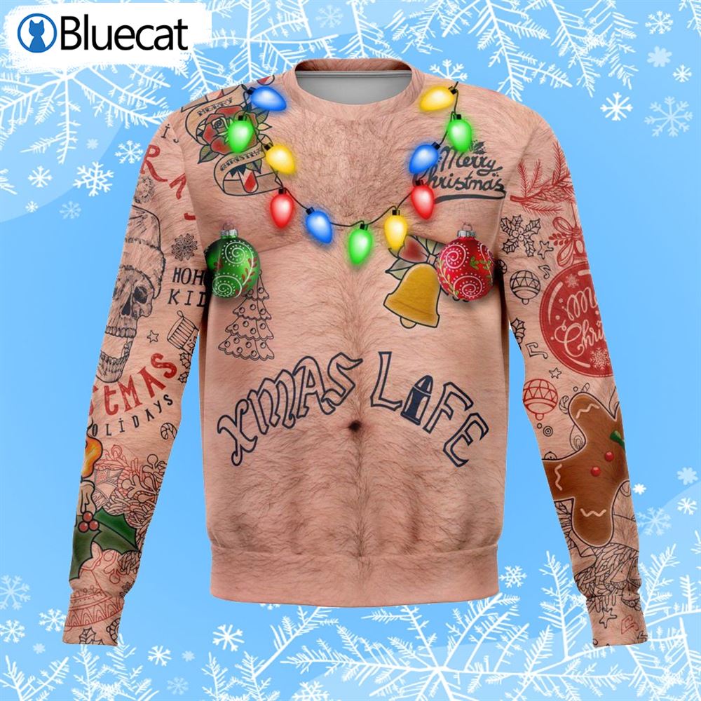 Tattooed Xmas Life Tattooed Ugly Christmas Sweaters
