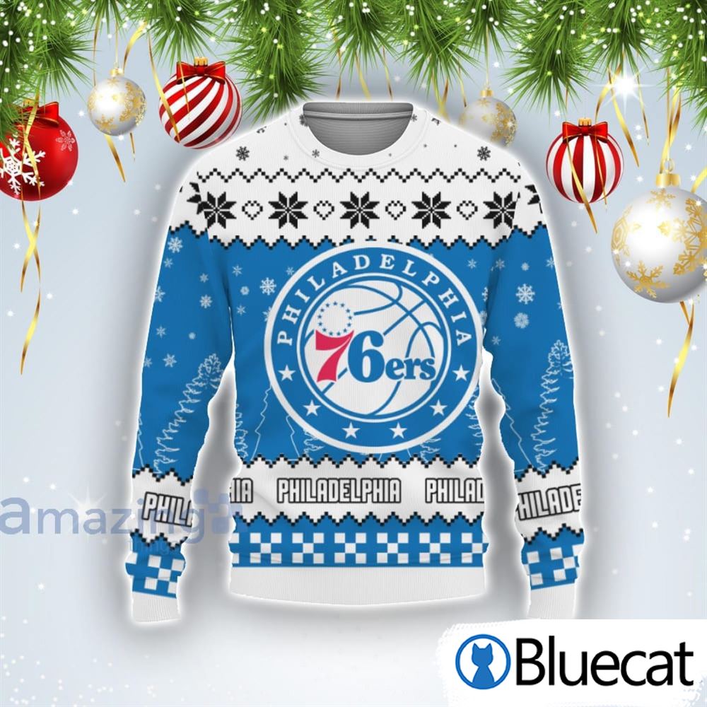 Team Logo Philadelphia 76Ers Ugly Christmas Sweaters
