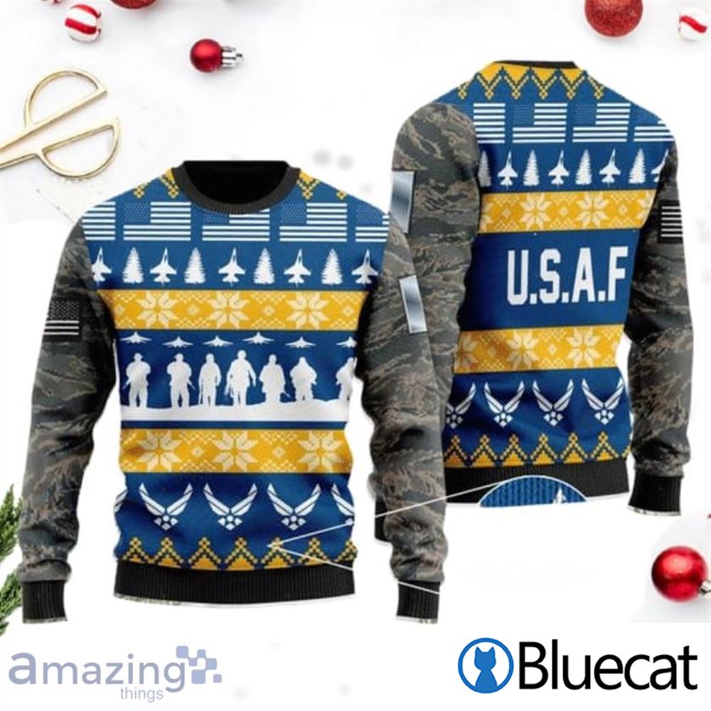 Us Af Air Force All Over Print 3D Ugly Christmas Sweaters