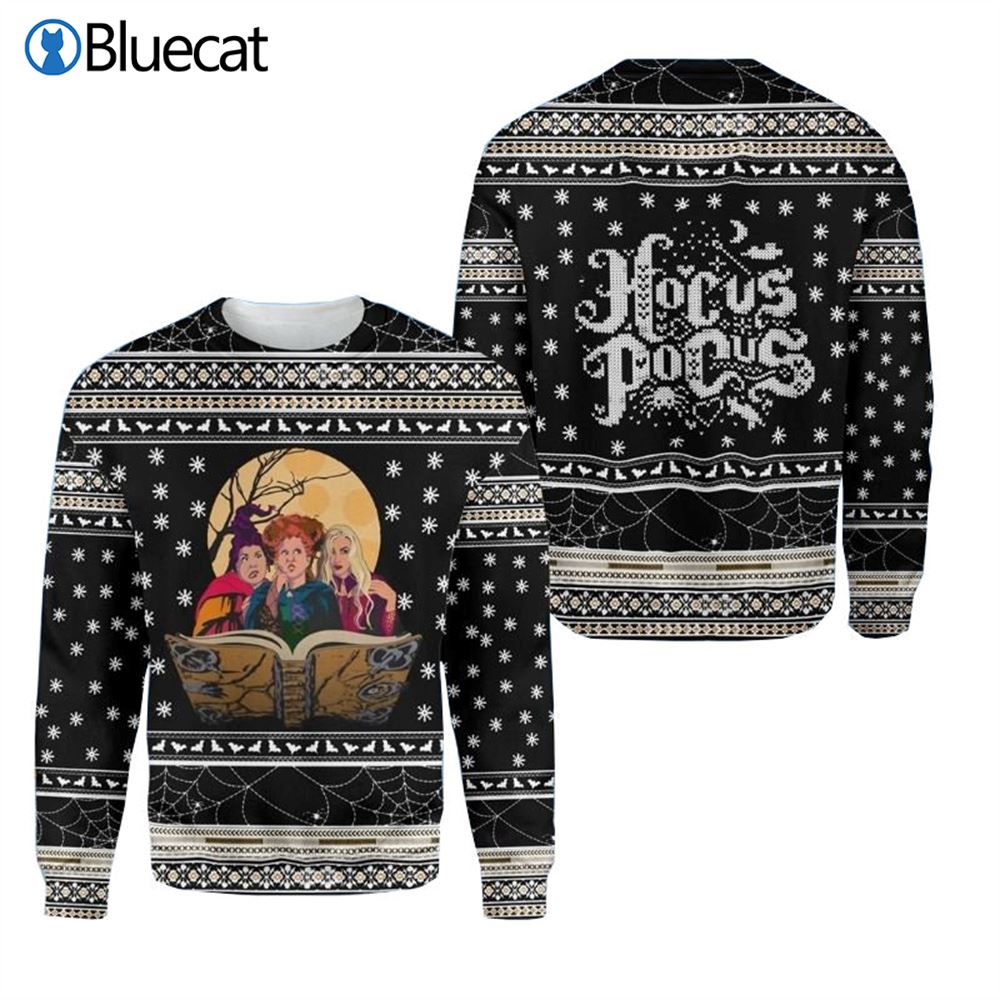 Witches Hocus Pocus Halloween Ugly Christmas Sweaters
