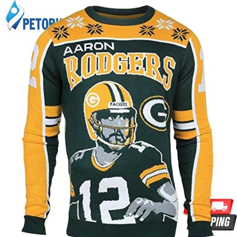 Aaron Rodgers 12 Green Bay Packers Ugly Christmas Sweaters