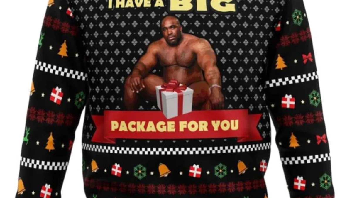 Bodybuilding ugly clearance christmas sweater