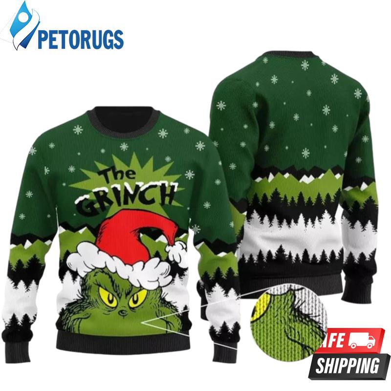 Big Face Grinch Ugly Christmas Sweaters