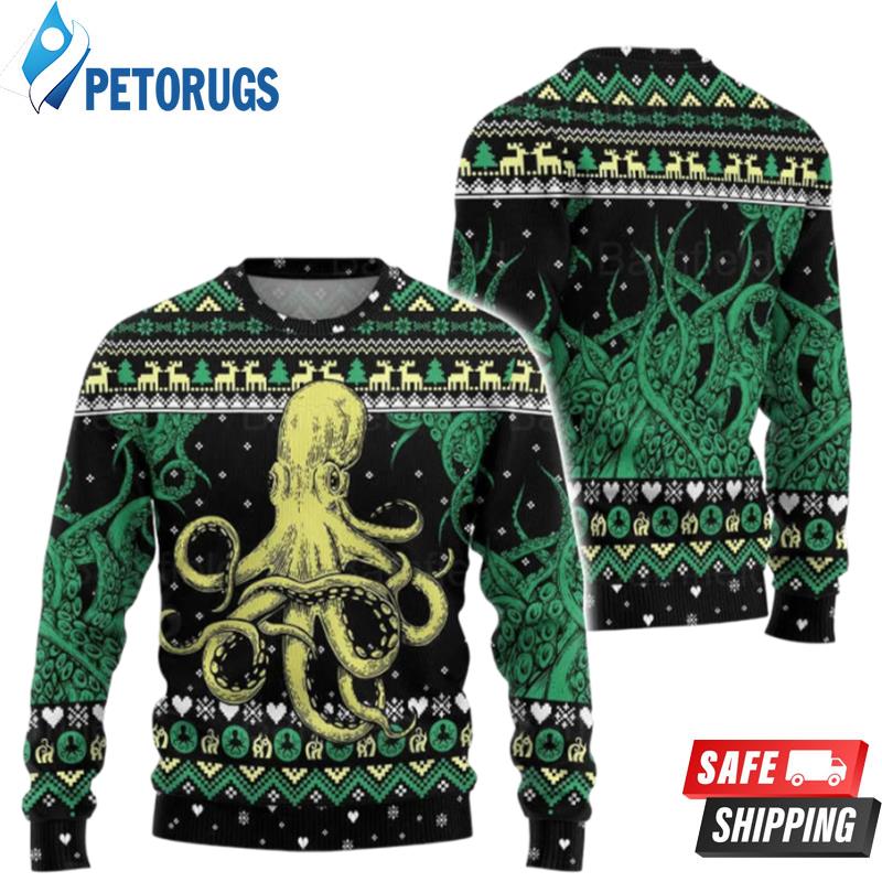 Big Octopus Ugly Christmas Sweaters