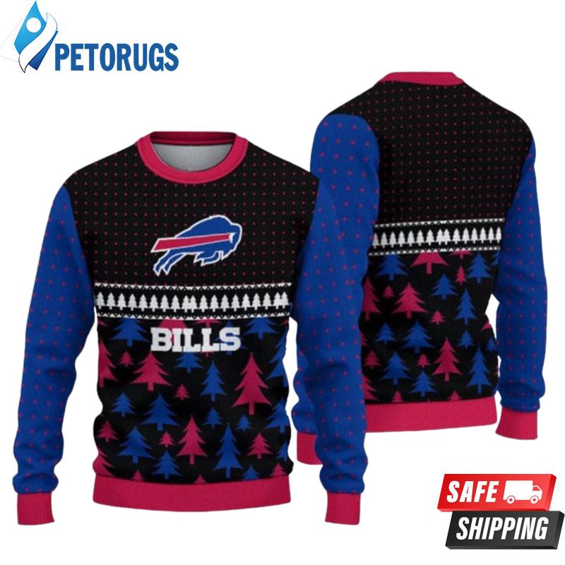 Buffalo Bills Sport Team Christmas Tree Pattern Ugly Christmas Sweaters