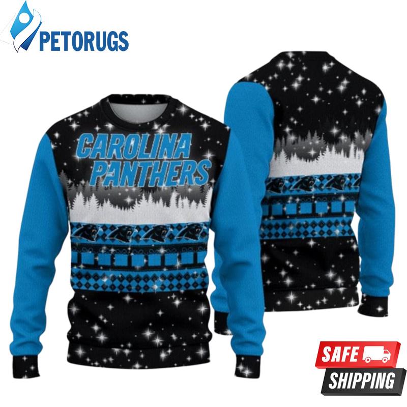 Carolina Panthers Christmas Forrest Ugly Christmas Sweaters