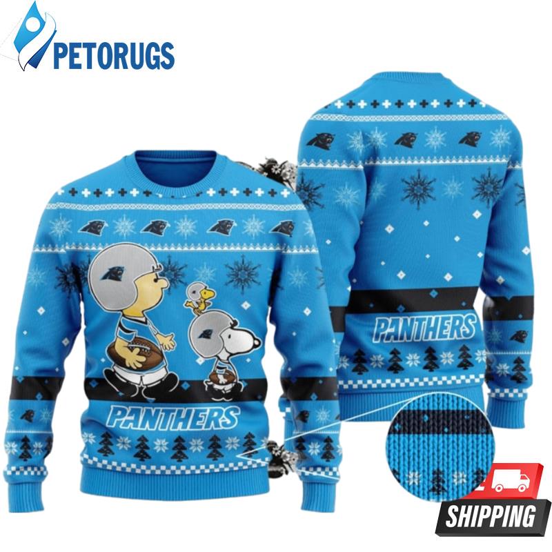 Carolina Panthers Snoopy Peanut Ugly Christmas Sweaters