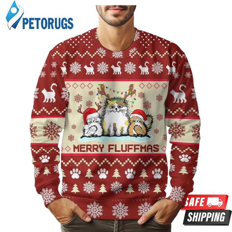 Cats Merry Fluffmas Ugly Christmas Sweaters