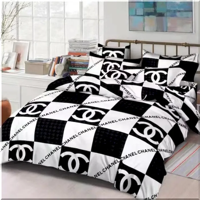 Chanel Black White Caro Bedding Set
