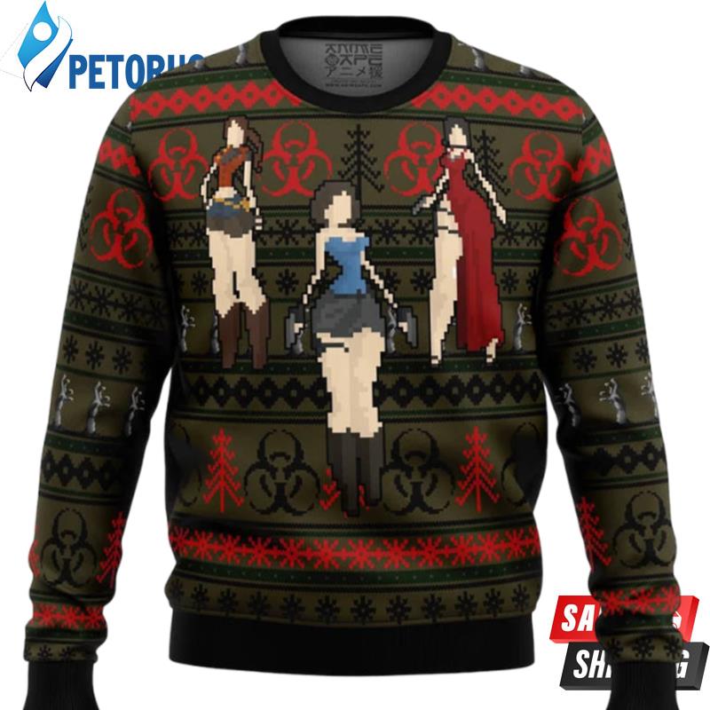 Chibi Resident Evil Ugly Christmas Sweaters