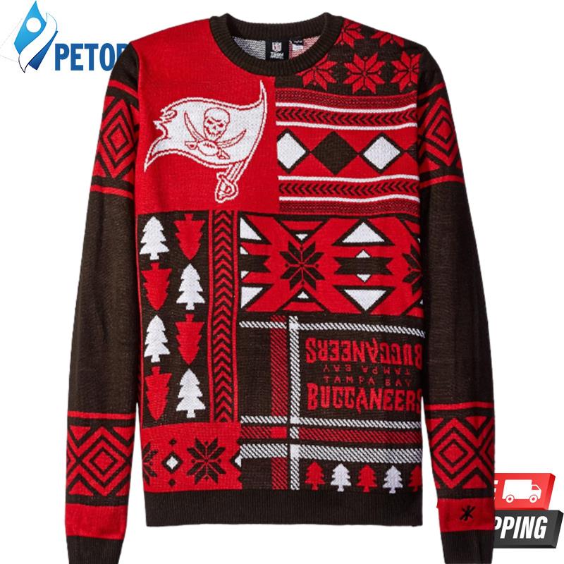 Christmas Gift Tampa Bay Buccaneers Red Black Color Ugly Christmas Sweaters