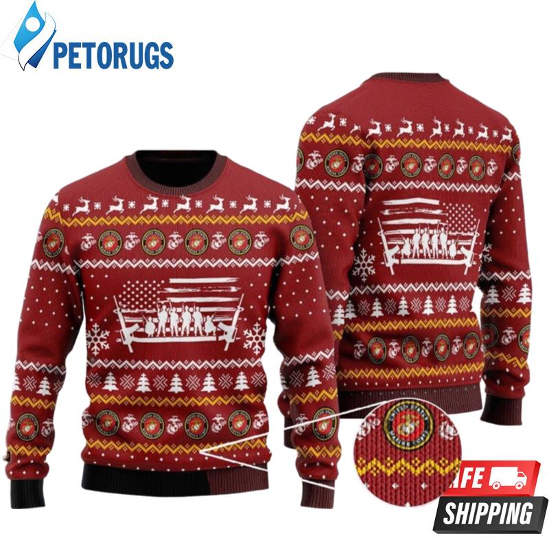 Cincinnati Bengals Christmas American Flag Ugly Christmas Sweaters
