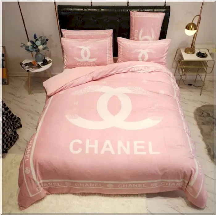 Coco Chanel Baby Pink Cute Bedding Set