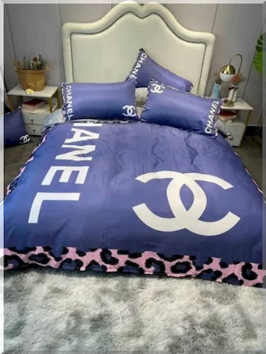 Coco Chanel Bedding Set Leopard Print