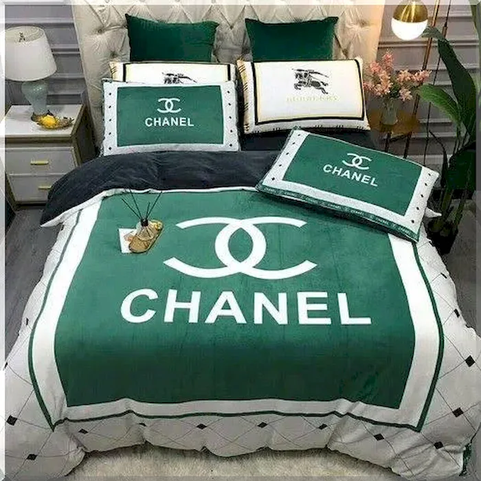 Coco Chanel Green Bedding Set