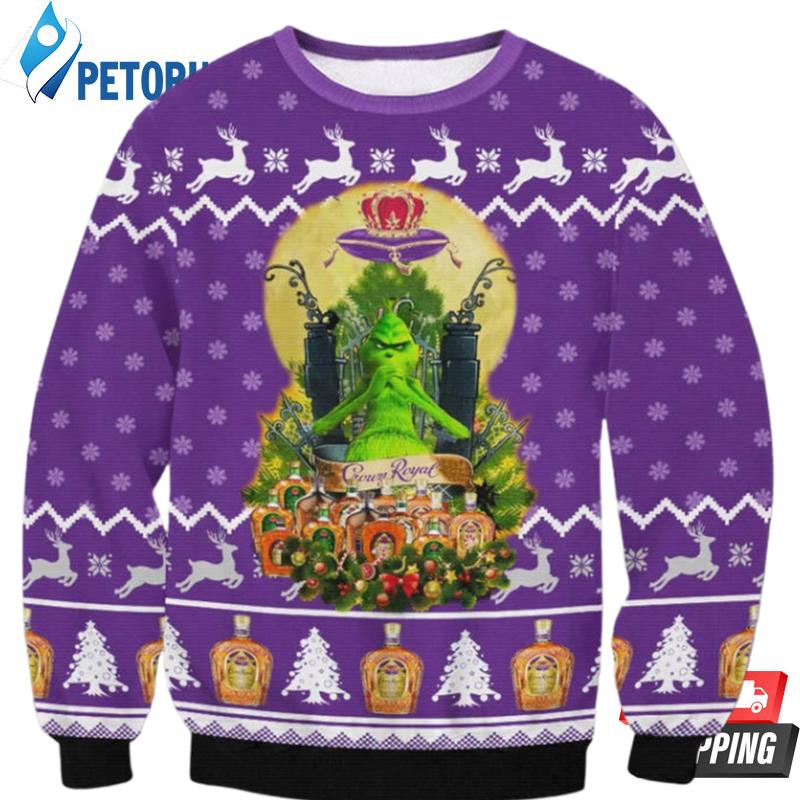 Crown Royal Grinch Ugly Christmas Sweaters