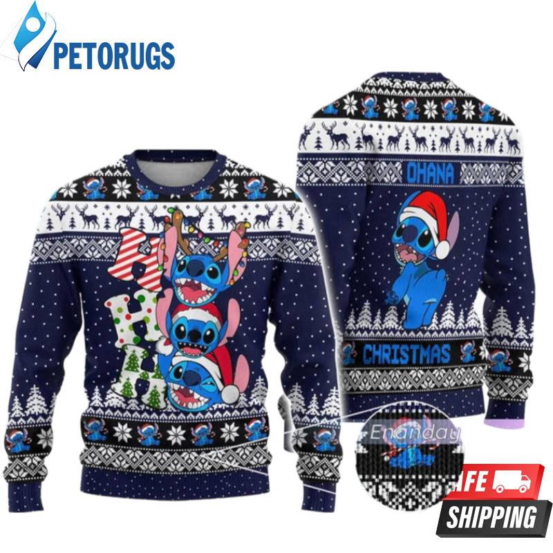 Disney Stitch Ohana Christmas Ugly Christmas Sweaters