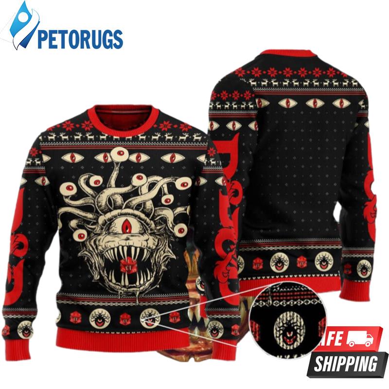 Dungeons And Dragons Monster Halloween Christmas Ugly Christmas Sweaters