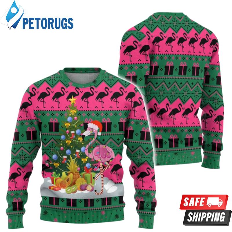 Flamingo Christmas Tree Ugly Christmas Sweaters