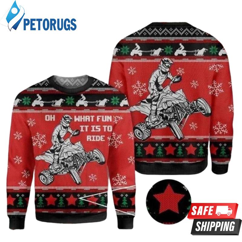 Four Wheels Oh What Fun Racing Ugly Christmas Sweaters