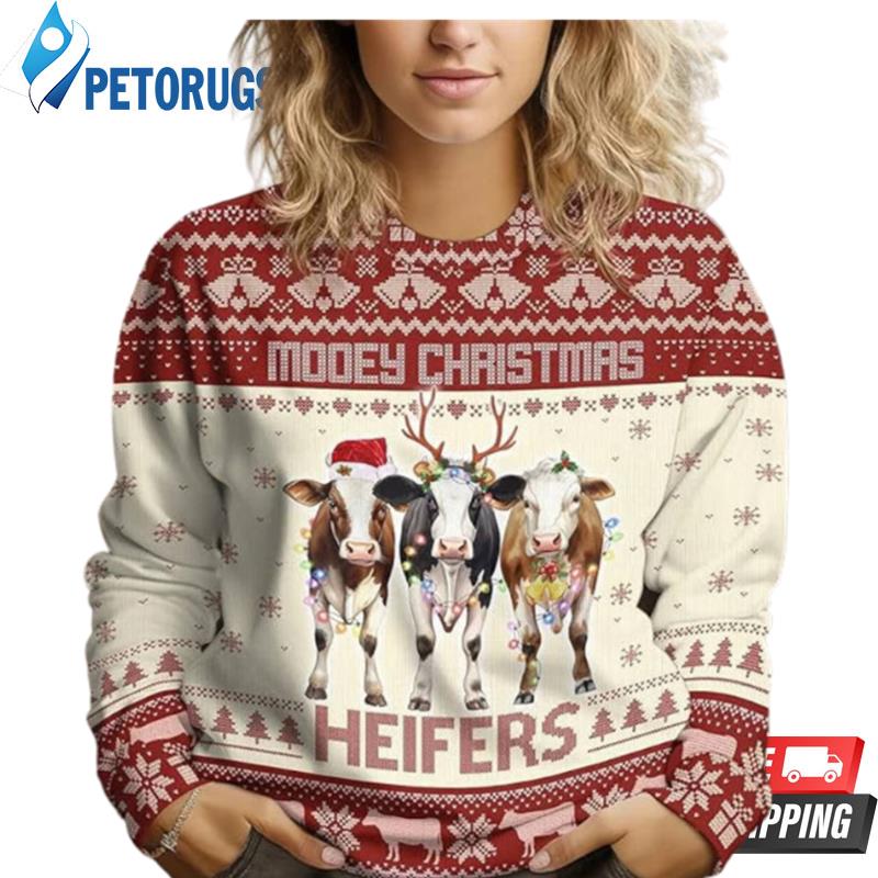 Funny Cow Christmas Heifer Ugly Christmas Sweaters
