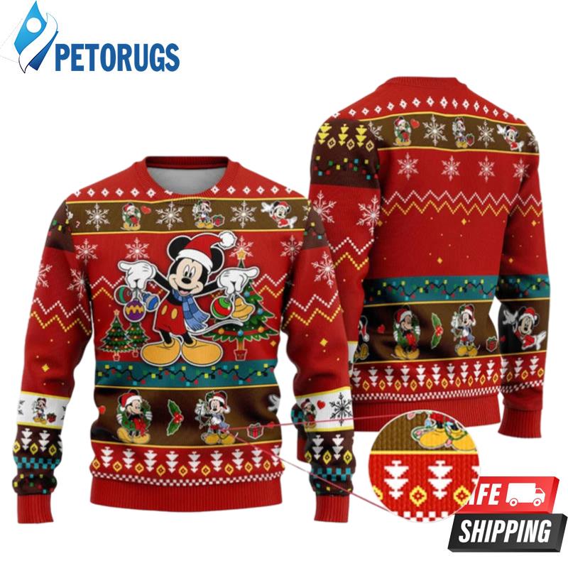 Funny Mickey Mouse Christmas Party Ugly Christmas Sweaters