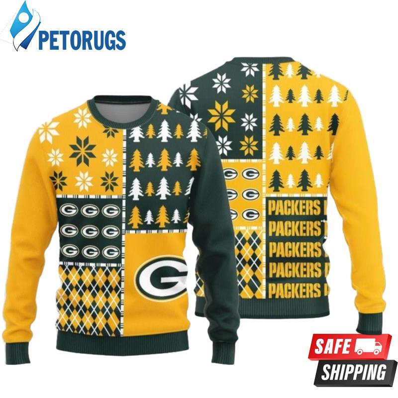 Green Bay Packers Christmas Pattern   Christmas Gift Ugly Christmas Sweaters