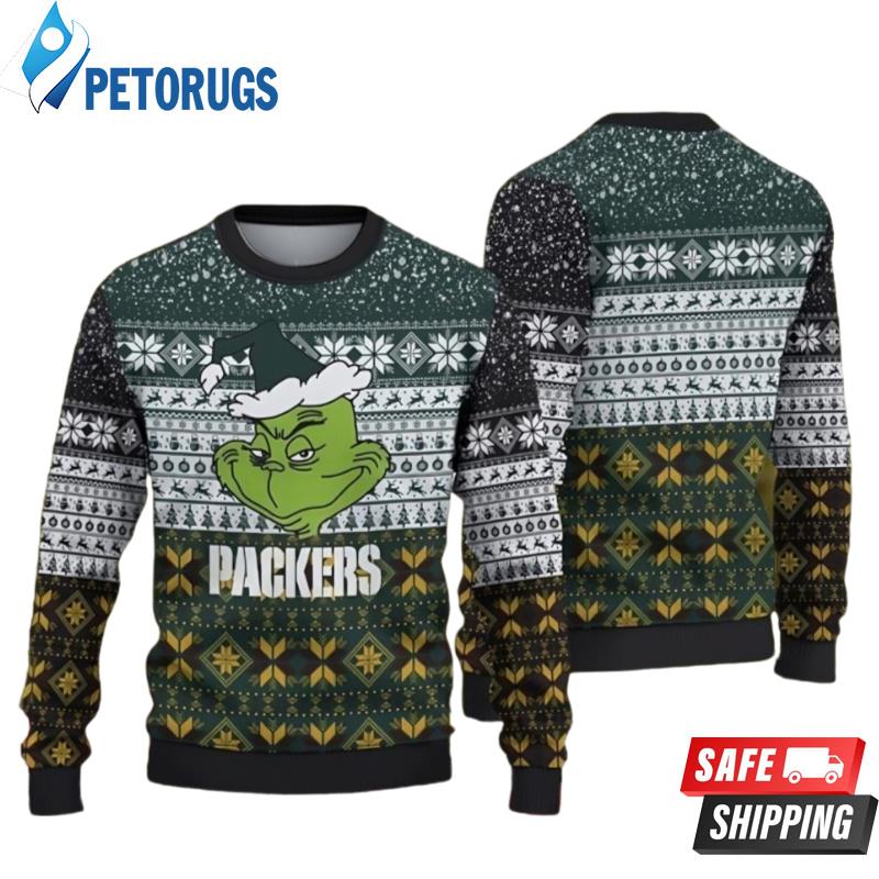 Green Bay Packers Grinch Ugly Christmas Sweaters