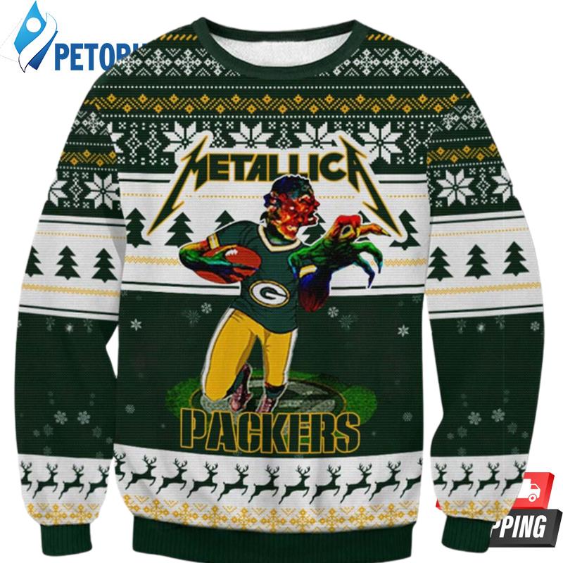Green Bay Packers Metalica Ugly Christmas Sweaters