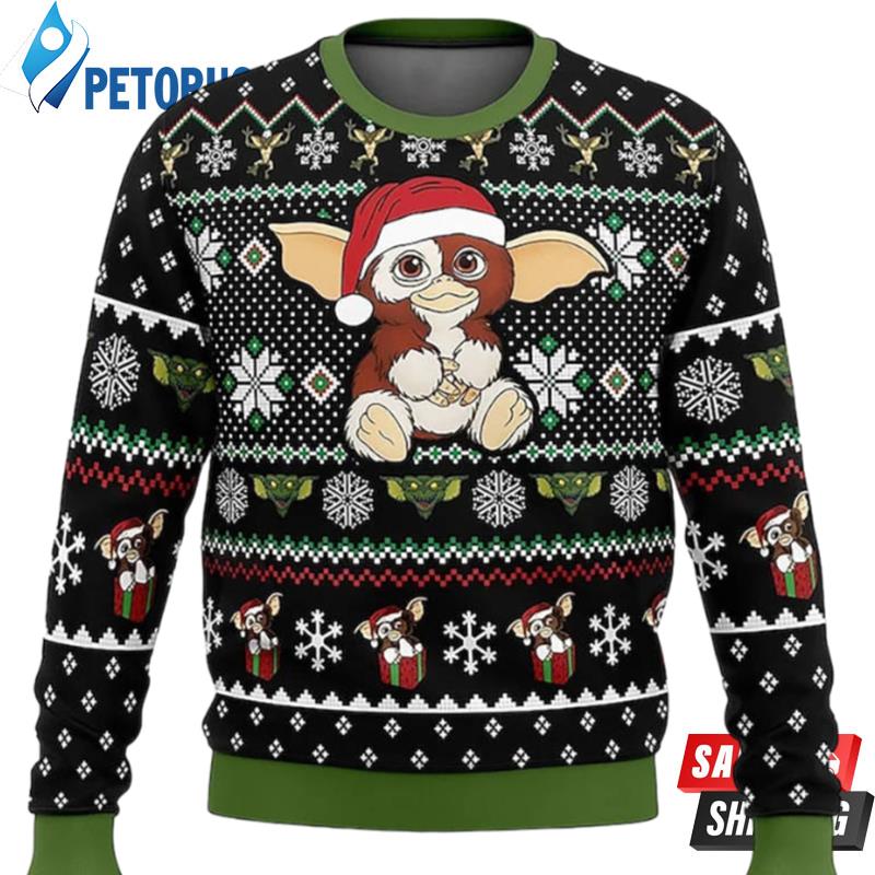 Gremlins Gizmo Santa Hat Christmas Ugly Christmas Sweaters